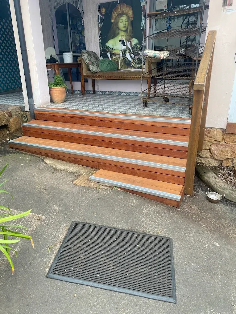 Hardwood timber entry steps